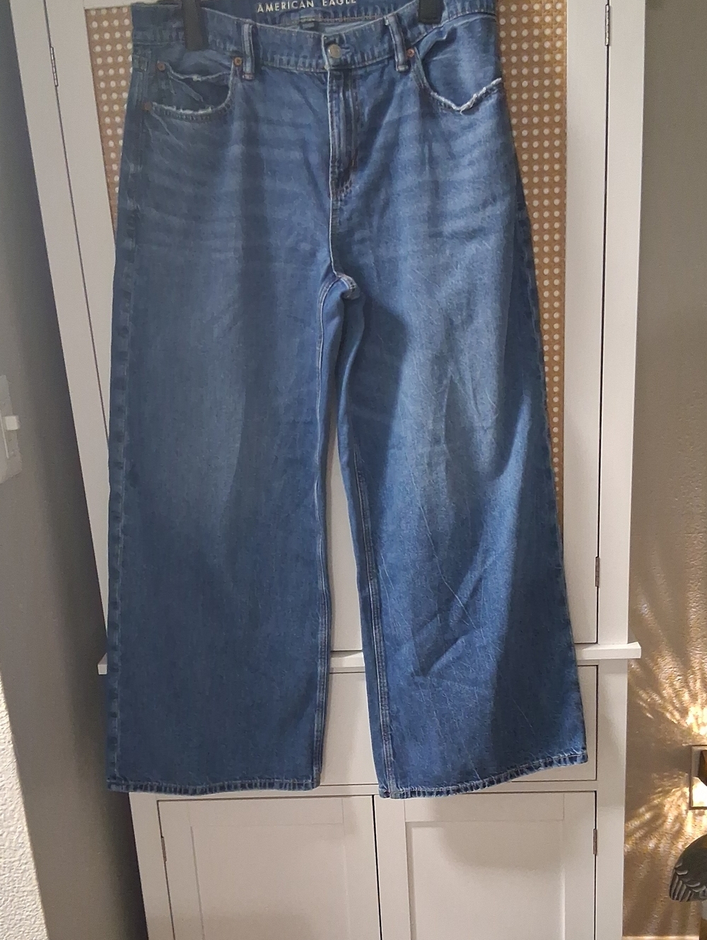 American Eagle Outfitters Denim Jeans in Blue with Contrast Stitching